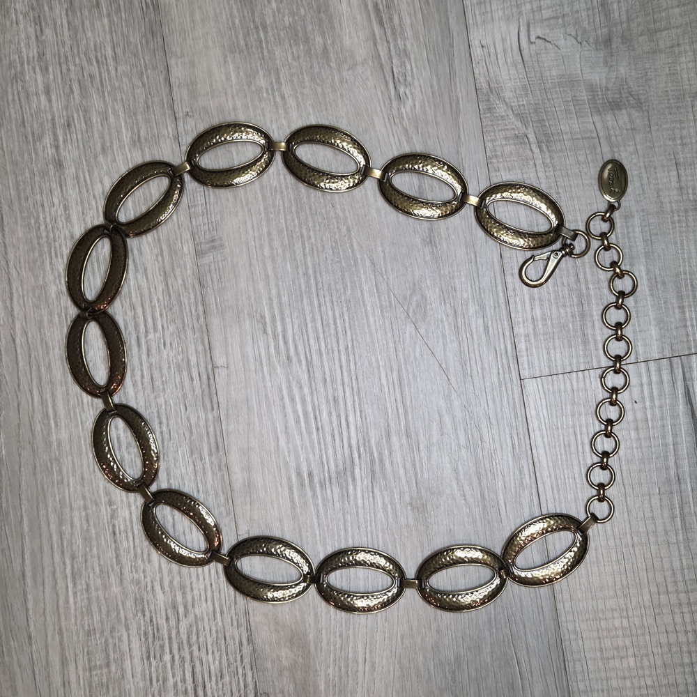 Lucky Brand Gold Oval Link Belt